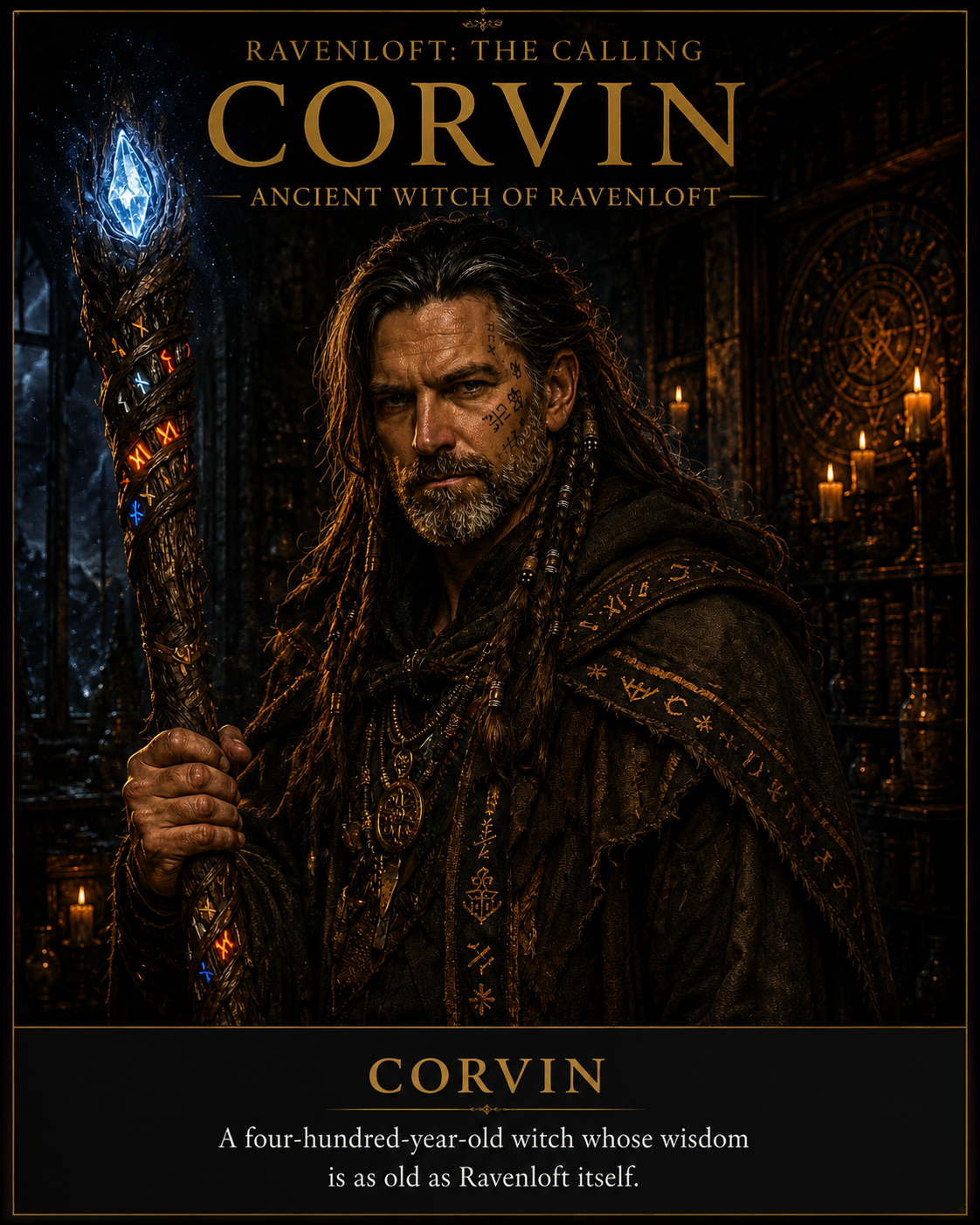 Corvin, ancient witch of Ravenloft